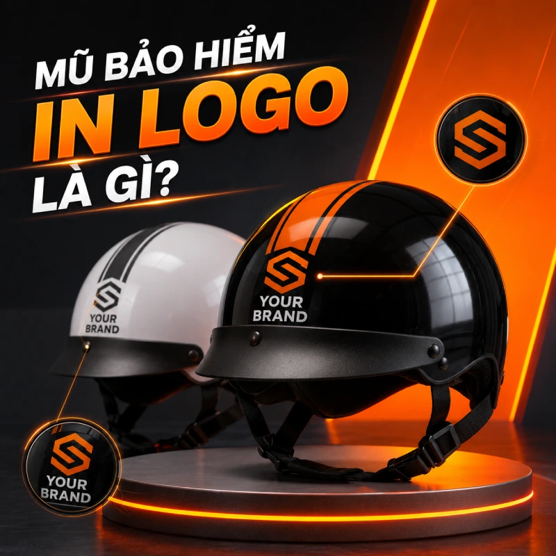 Nón bảo hiểm in logo là gì?