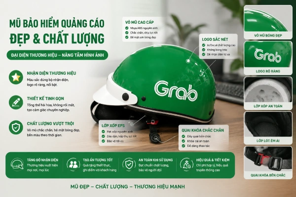 7 yếu tố tạo nên mũ bảo hiểm quảng cáo đẹp