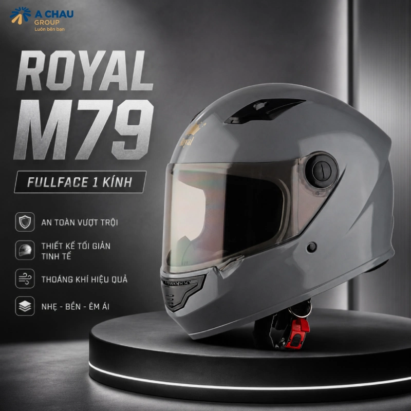 Tổng hợp các mũ bảo hiểm quảng cáo fullface đẹp 2026 8 Mũ bảo hiểm quảng cáo Fullface Royal M79