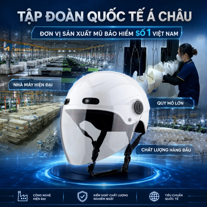 Thời gian sản xuất nón bảo hiểm theo yêu cầu mất bao lâu? 9 Tập đoàn quốc tế Á Châu đơn vị sản xuất mũ bảo hiểm số 1 Việt Nam