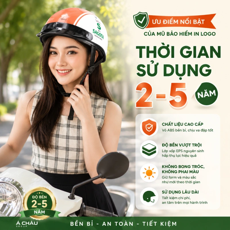 Độ bền sử dụng 2-5 năm