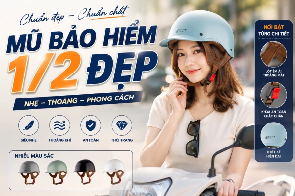 mũ bảo hiểm 1/2 đẹp