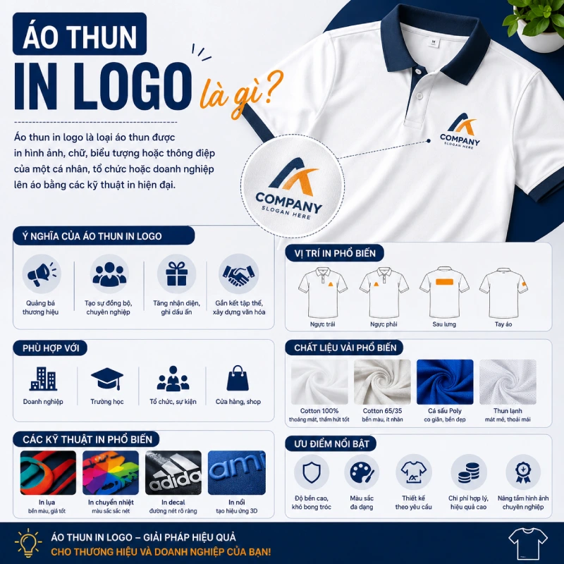 Áo thun in logo là gì?