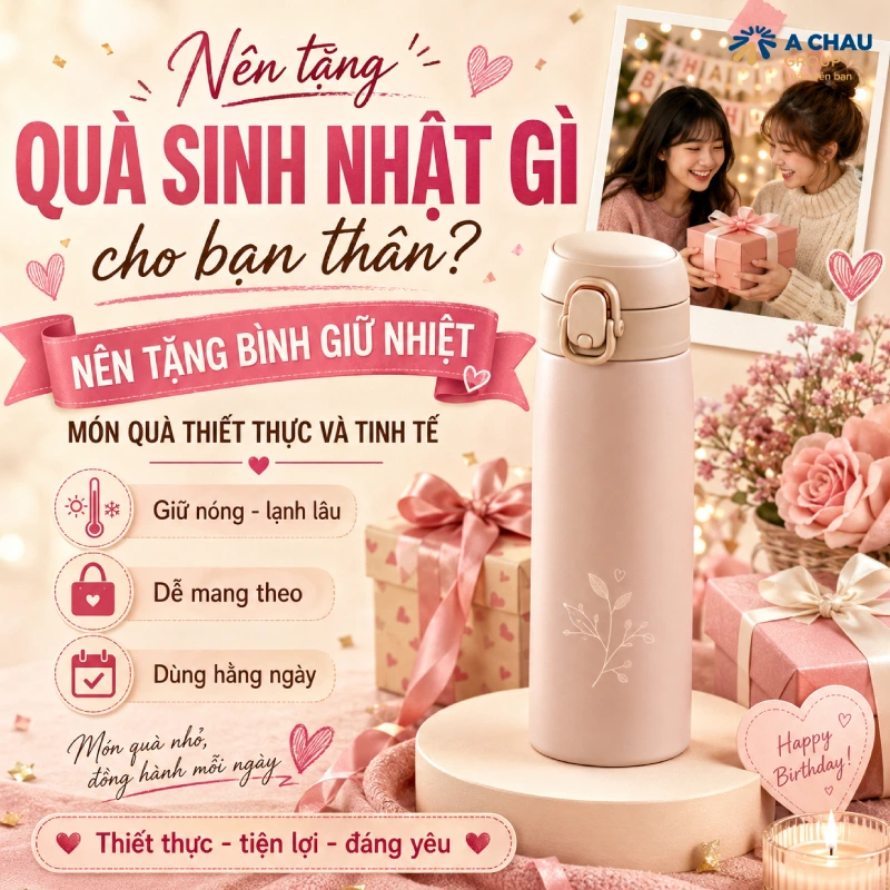 Nên nên tặng quà sinh nhật gì cho bạn thân ý nghĩa 10 Bình giữ nhiệt hoặc ly cá nhân hóa cũng là món quà ý nghĩa để tặng sinh nhật bạn thân