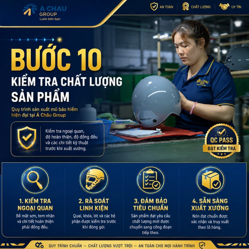 Bước 10: Kiểm tra chất lượng sản phẩm