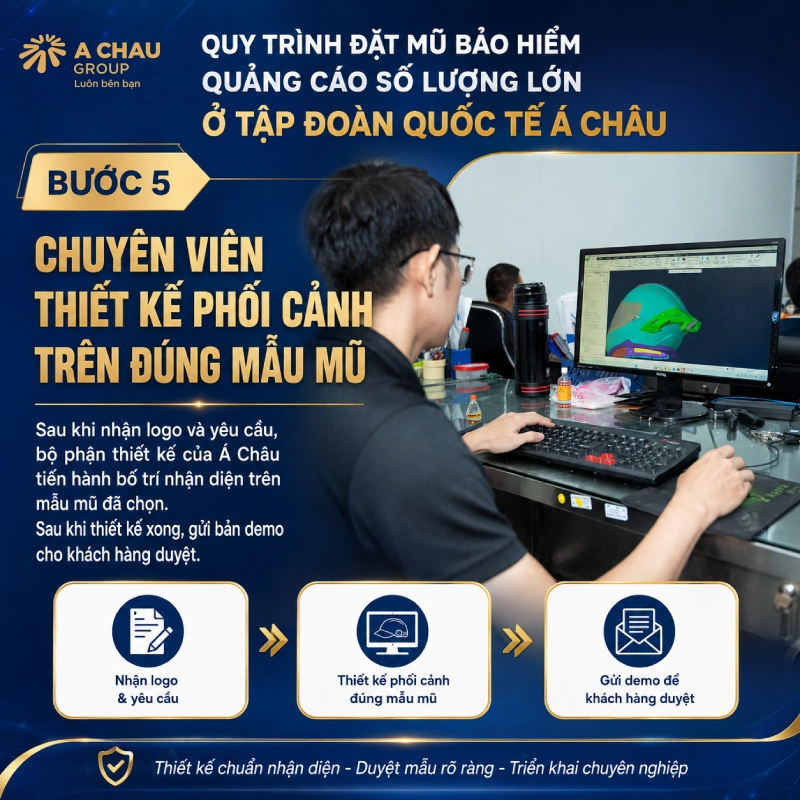 Quy trình đặt mũ bảo hiểm quảng cáo số lượng lớn ở Tạp đoàn quốc tế Á Châu bước 5