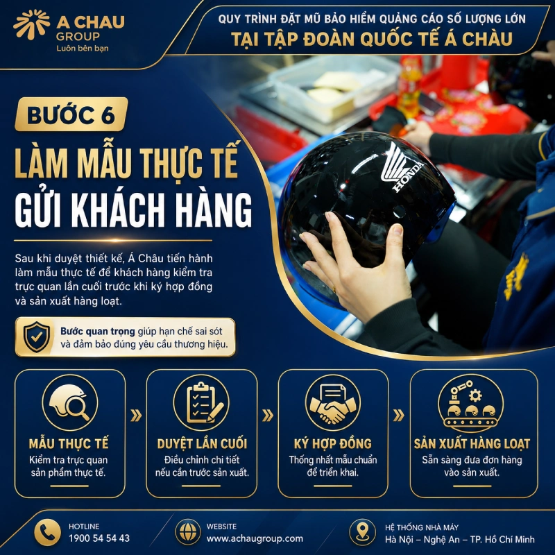 Quy trình đặt mũ bảo hiểm quảng cáo số lượng lớn ở Tạp đoàn quốc tế Á Châu bước 6