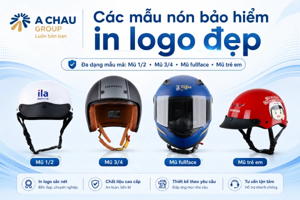 Mẫu nón bảo hiểm in logo đẹp cho doanh nghiệp