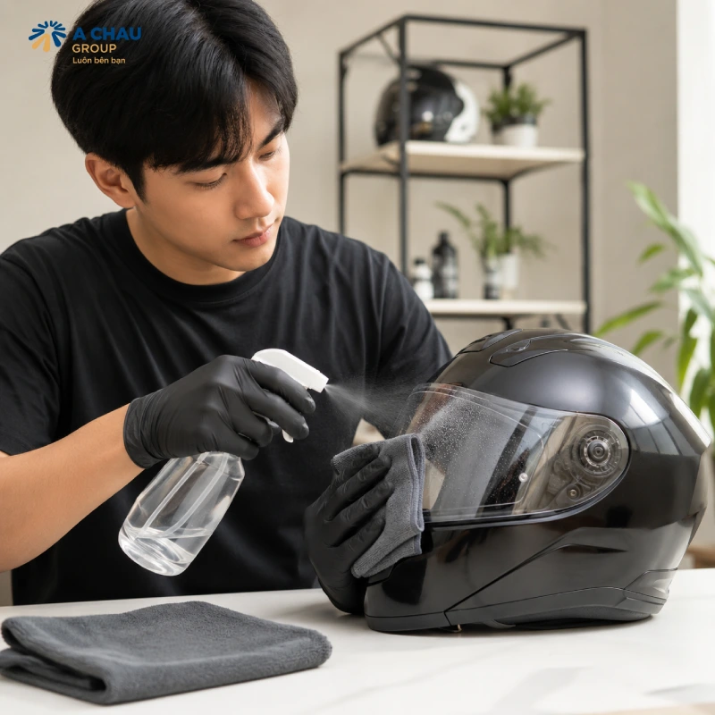 Hướng dẫn 5 cách làm sạch kính mũ bảo hiểm tốt nhất 4 Cách làm sạch kính mũ bảo hiểm hằng ngày