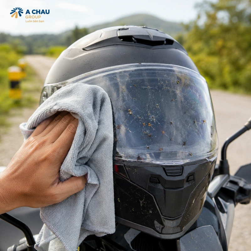 Hướng dẫn 5 cách làm sạch kính mũ bảo hiểm tốt nhất 6 Cách làm sạch kính mũ bảo hiểm bị dính côn trùng