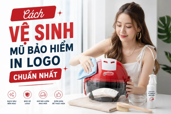 Hướng dẫn vệ sinh mũ bảo hiểm in logo đúng chuẩn