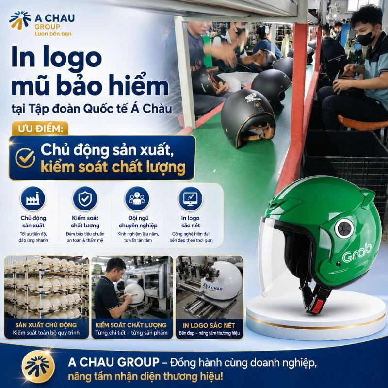 In logo mũ bảo hiểm ở đâu tốt nhất 2026 7 In logo mũ bảo hiểm tại Á Châu co thể chủ động sản xuất, kiểm soát chất lượng