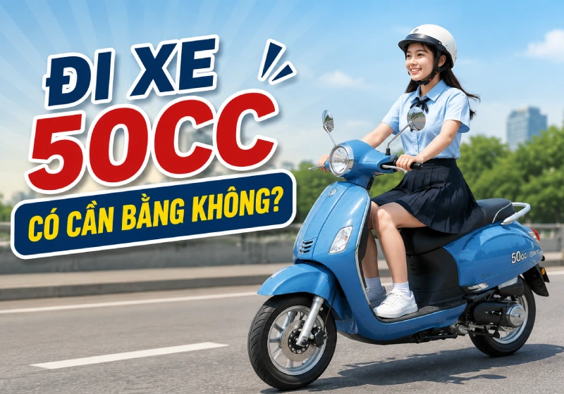 Giải đáp: “Đi xe 50cc có cần bằng không” quy định mới nhất