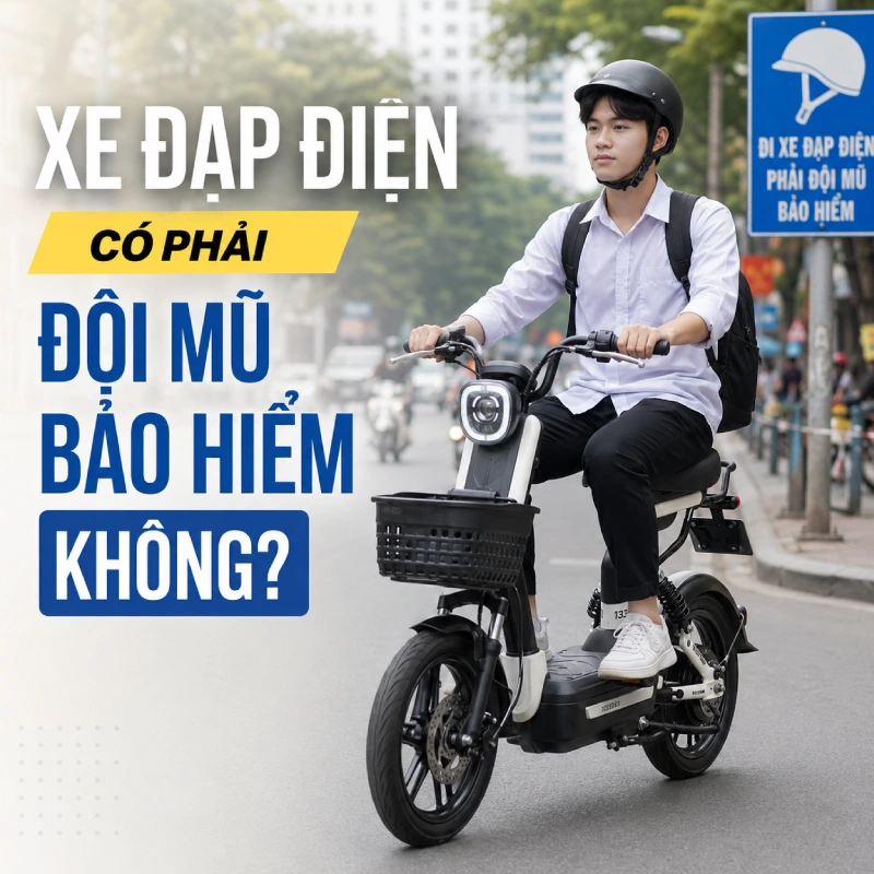 Xe đạp điện có phải đội mũ bảo hiểm không?