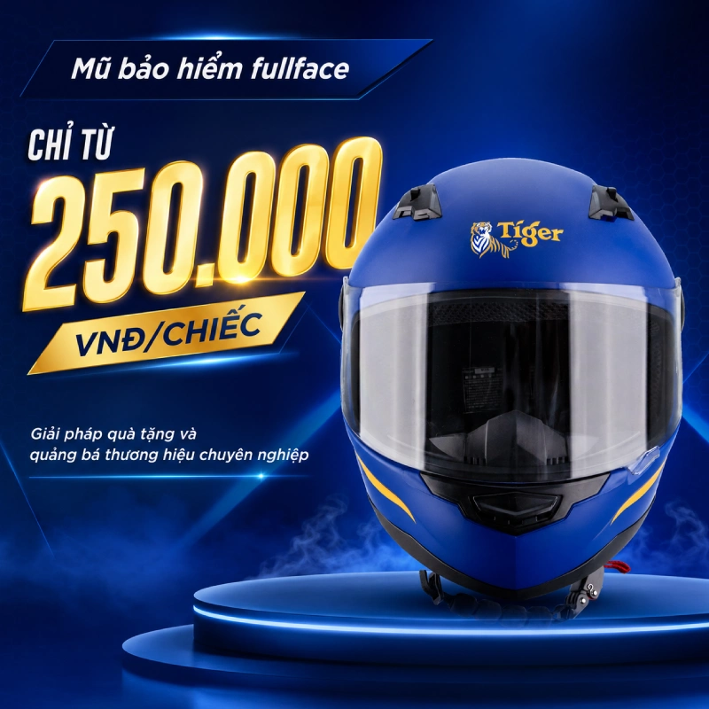 Bảng giá mũ bảo hiểm quà tặng mới nhất tại Á Châu 5 Giá mũ bảo hiểm quà tặng fullface chỉ từ 250.000 VNĐ/chiếc