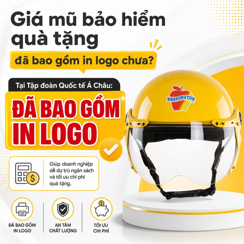 Bảng giá mũ bảo hiểm quà tặng mới nhất tại Á Châu 7 Giá mũ bảo hiểm quà tặng đã bao gồm in logo