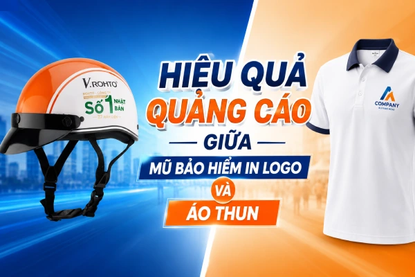 Hiệu quả quảng cáo giữa mũ bảo hiểm in logo và áo thun