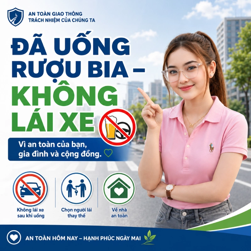 Thông điệp về an toàn giao thông và rượu bia