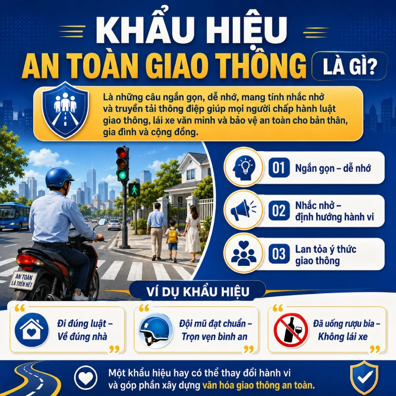 Khẩu hiệu an toàn giao thông là gì