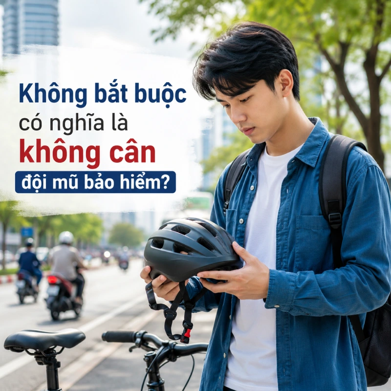 Không bắt buộc có nghĩa là không cần đội mũ bảo hiểm?