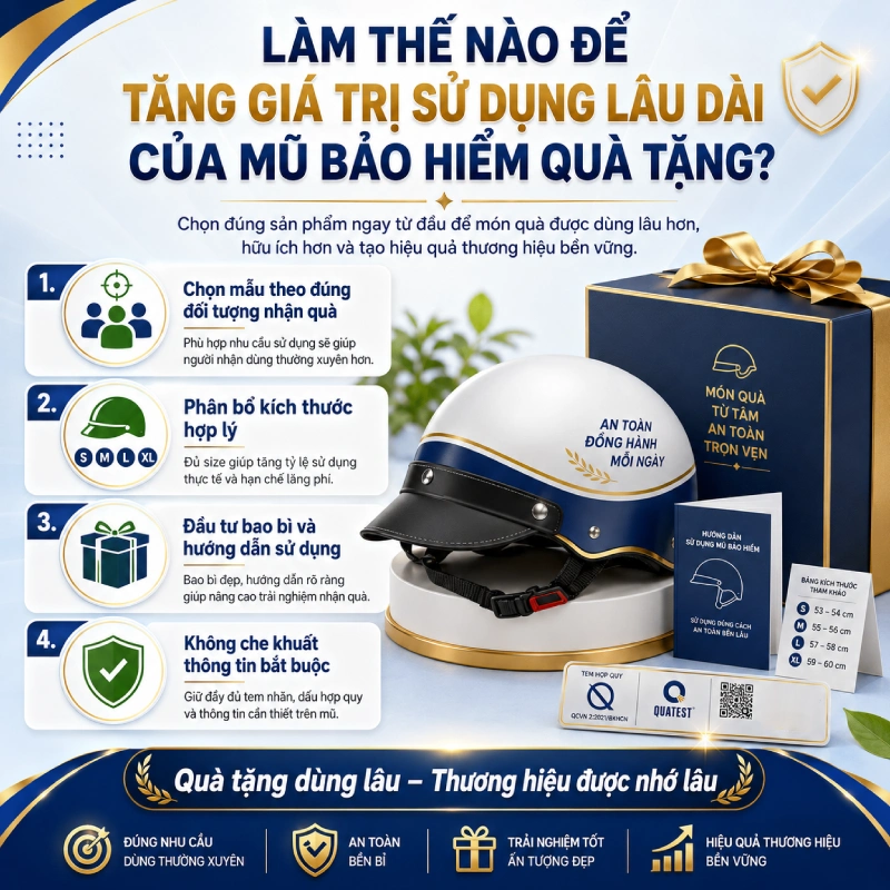 Làm thế nào để tăng giá trị sử dụng lâu dài của mũ bảo hiểm quà tặng?
