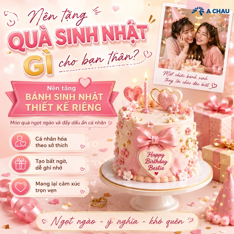 Nên nên tặng quà sinh nhật gì cho bạn thân ý nghĩa 12 Bánh sinh nhật thiết kế riêng món quà tặng sinh nhật cho bạn thân rất ý nghĩa