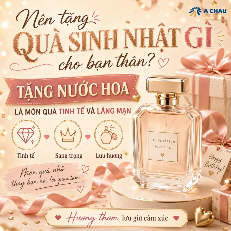 Nên nên tặng quà sinh nhật gì cho bạn thân ý nghĩa 5 Nước hoa là một trong những mòn quà tặng sinh nhật cho bạn thân