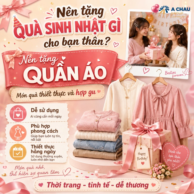 Nên nên tặng quà sinh nhật gì cho bạn thân ý nghĩa 11 Tặng quần áo nhân ngày sinh nhật của bạn thân cũng rất ý nghĩa