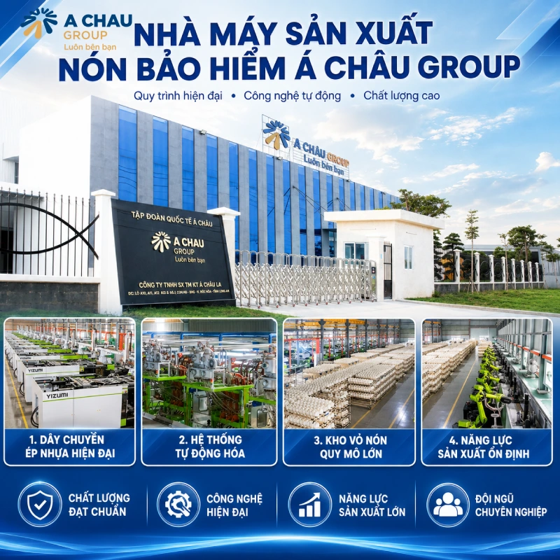 Nhà máy sản xuất nón bảo hiểm Á Châu Group