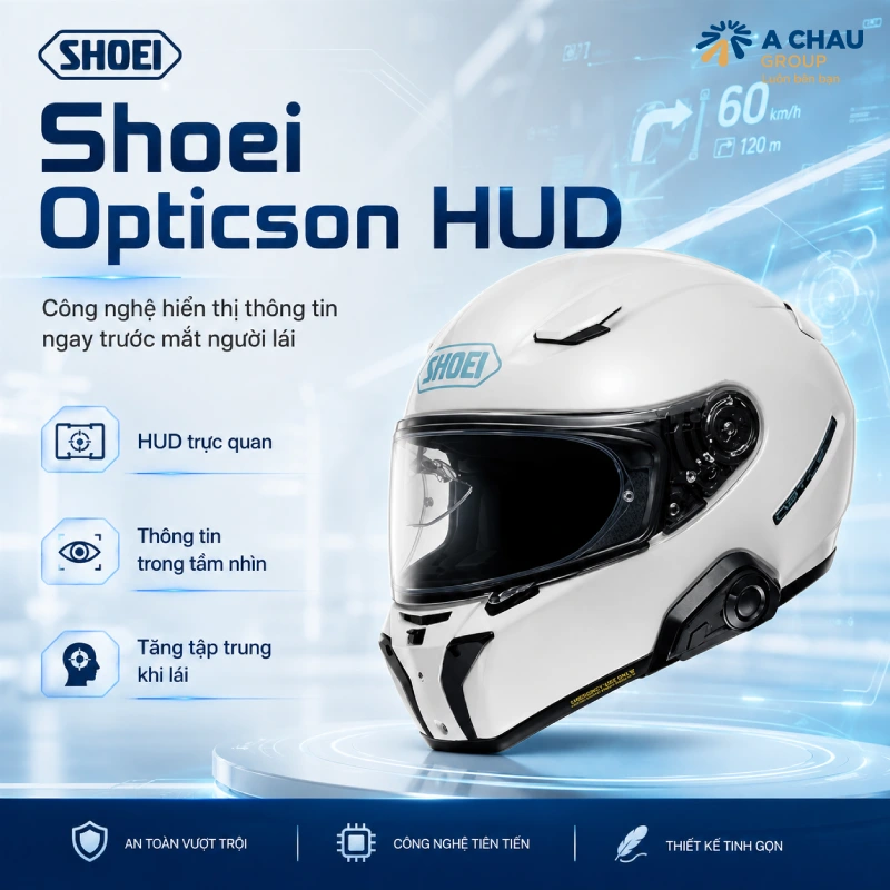 5 mũ bảo hiểm thông minh tốt nhất hiện nay 7 Shoei Opticson HUD – Công nghệ hiển thị thông tin ngay trước mắt người lái