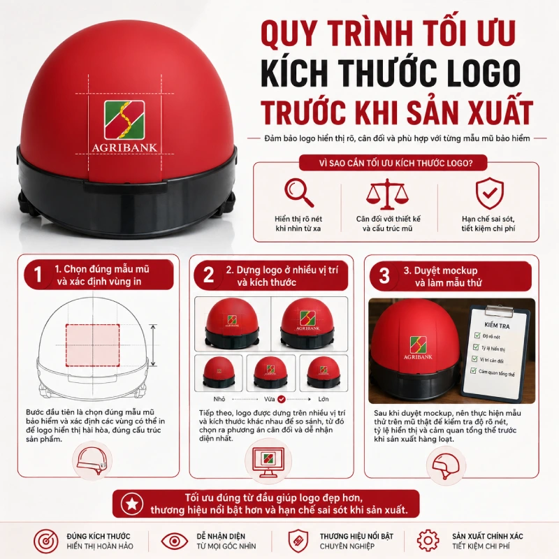 Quy trình tối ưu kích thước logo trước khi sản xuất