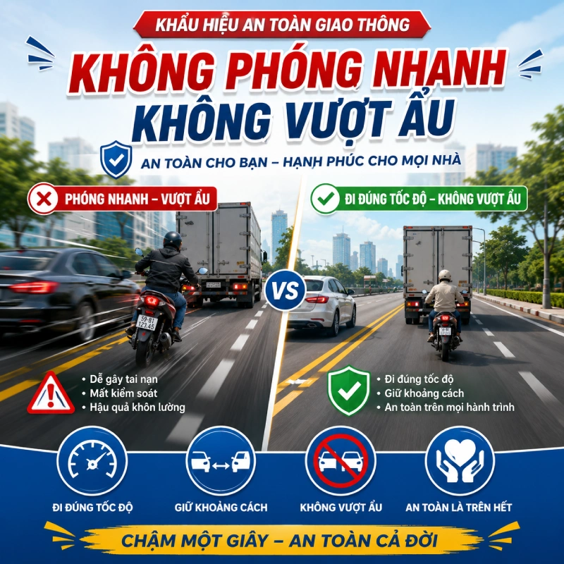 Khẩu hiệu tuyên truyền an toàn giao thông chống vi phạm giao thông