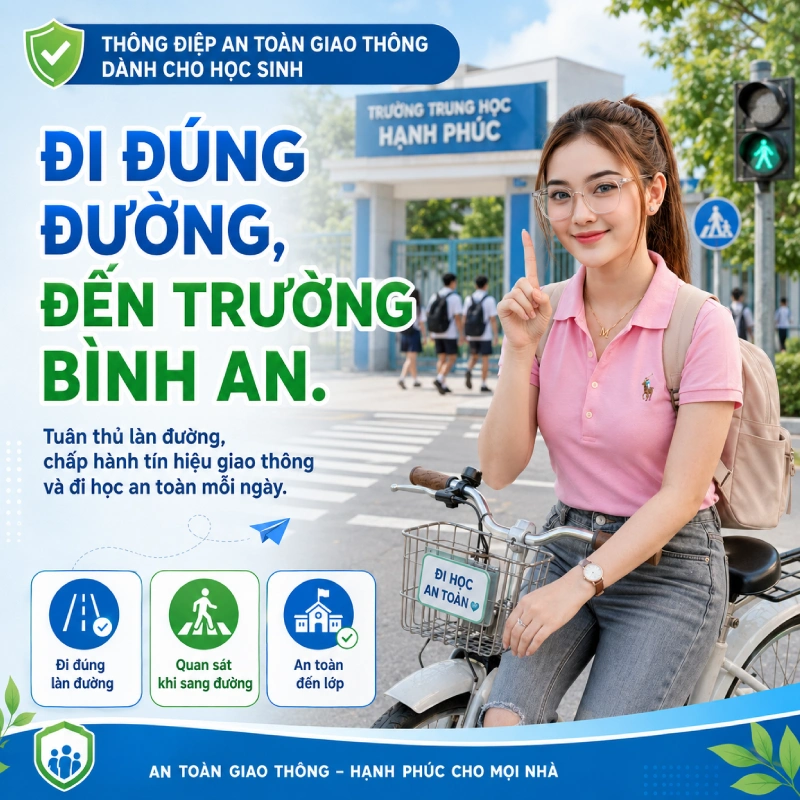 Thông điệp an toàn giao thông dành cho học sinh