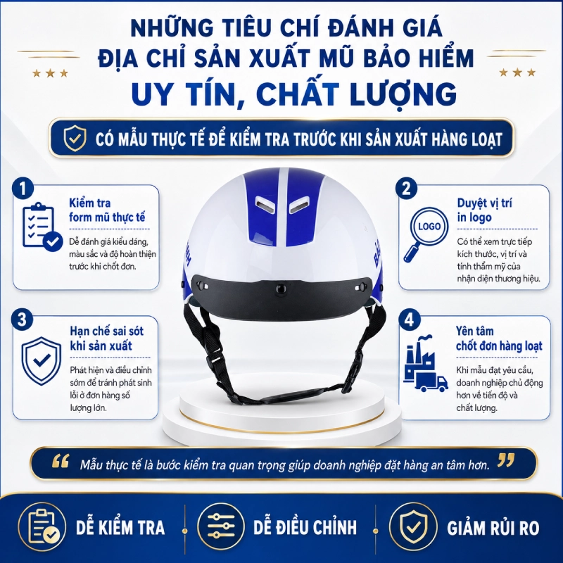 Có mẫu thực tế để kiểm tra trước khi sản xuất hàng loạt