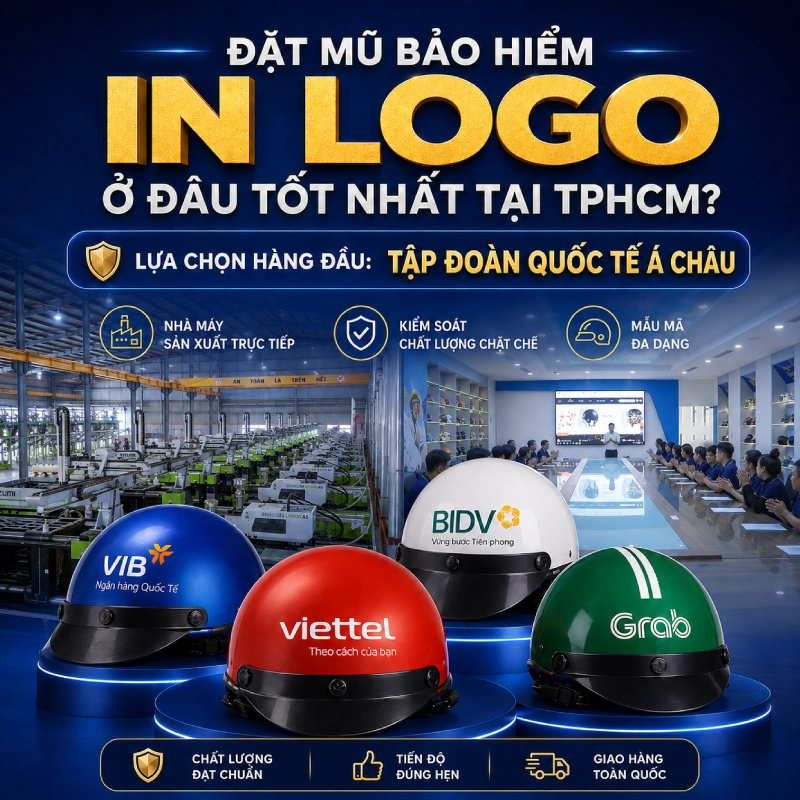 Đặt mũ bảo hiểm in logo ở đâu tốt nhất tại tphcm? 3 Đặt mũ bảo hiểm in logo ở đâu tốt nhất tại TPHCM?