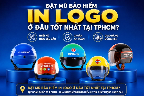 Đặt mũ bảo hiểm in logo ở đâu tốt nhất tại tphcm?