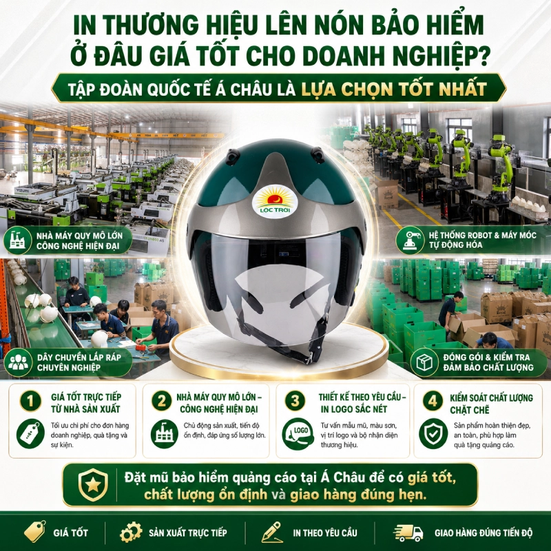 In thương hiệu lên nón bảo hiểm ở đâu giá tốt? 2 In thương hiệu lên nón bảo hiểm ở đâu giá tốt cho doanh nghiệp?