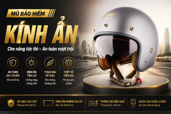 Mũ bảo hiểm kính ẩn