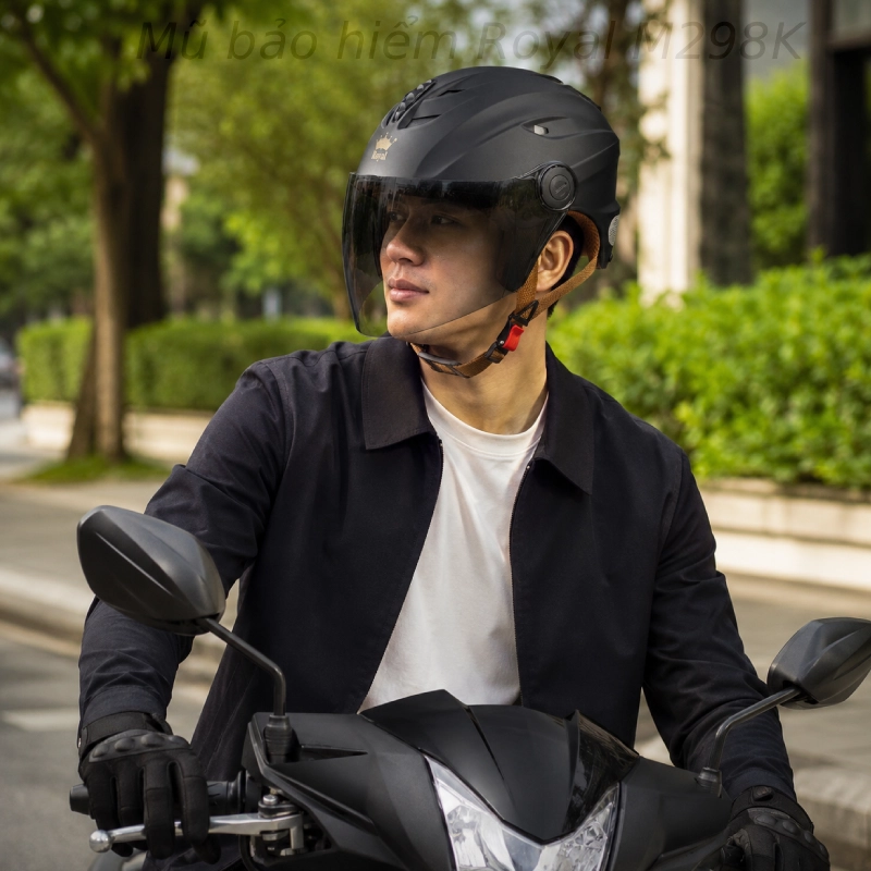 Mũ bảo hiểm có kính cho nam M298K