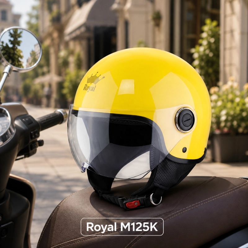 7 mũ bảo hiểm màu vàng được yêu thích nhất 8 Mũ màu vàng 3/4 Royal M125K