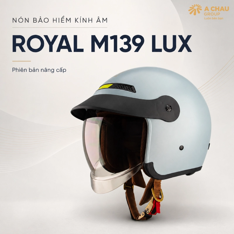 10 mẫu nón bảo hiểm kính âm đẹp nhất 10 Mũ bảo hiểm kính âm Royal M139 LUX