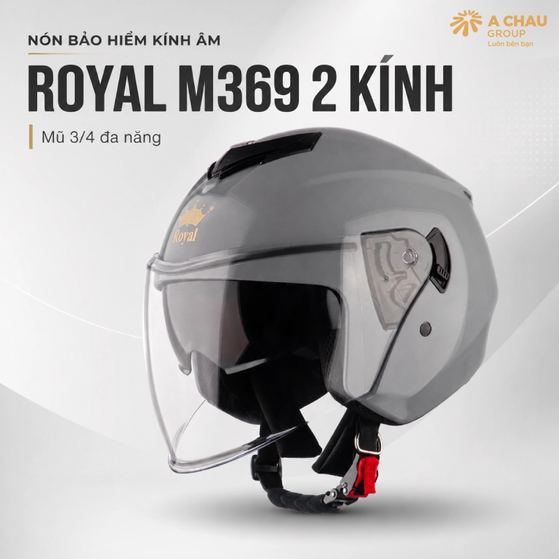 10 mẫu nón bảo hiểm kính âm đẹp nhất 11 Nón bảo hiểm có kính âm Royal M369 2 Kính