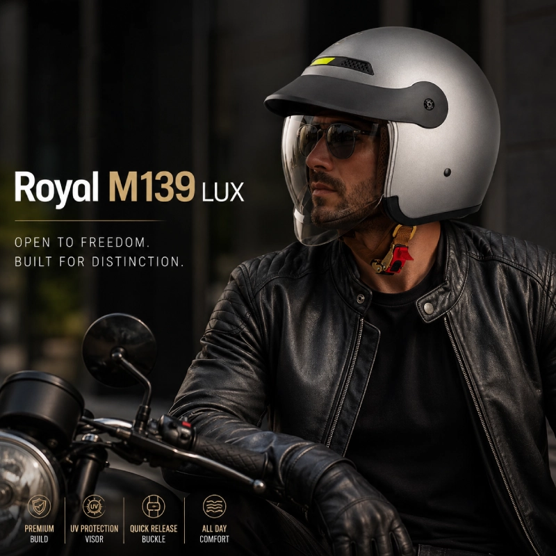 Mũ bảo hiểm nam có kính Royal M139 LUX