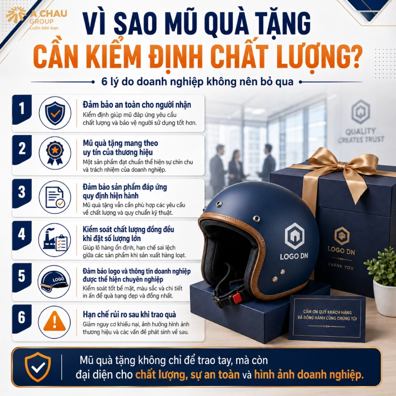 Giải đáp: Mũ bảo hiểm quà tặng có cần kiểm định không? 2 Vì sao mũ quà tặng cần kiểm định chất lượng?