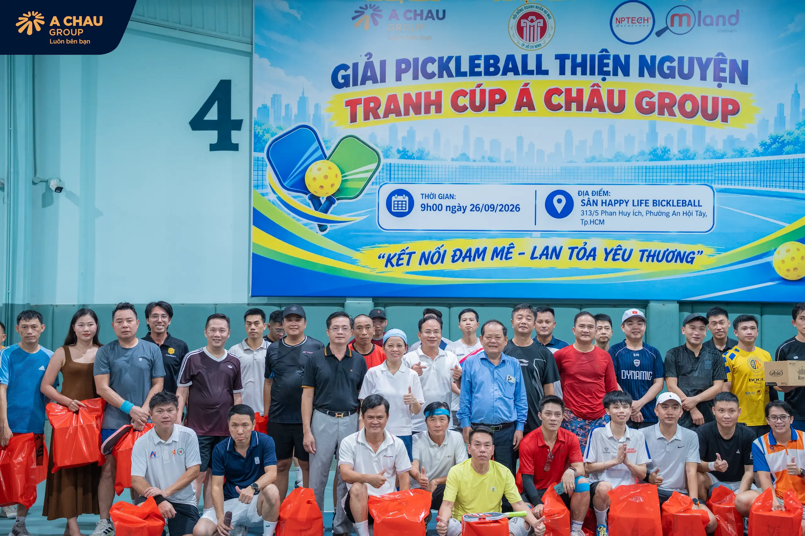 Khai mạc Giải Pickleball Thiện nguyện tranh Cúp A Chau Group: Kết nối thể thao, lan tỏa tinh thần sẻ chia