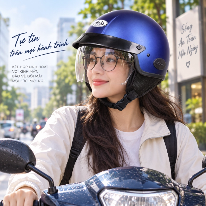 Có thể kết hợp với kính hoặc phụ kiện bảo vệ mắt