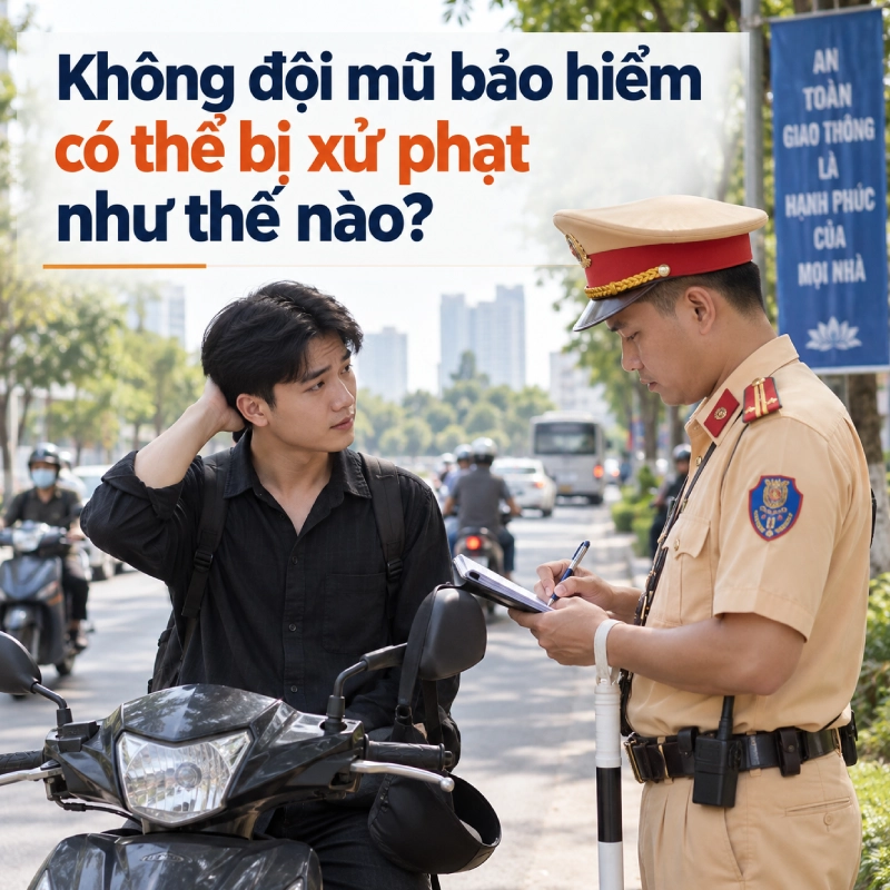 Quy định đội mũ bảo hiểm khi tham gia giao thông mới nhất 5 Không đội mũ bảo hiểm có thể bị xử phạt như thế nào?