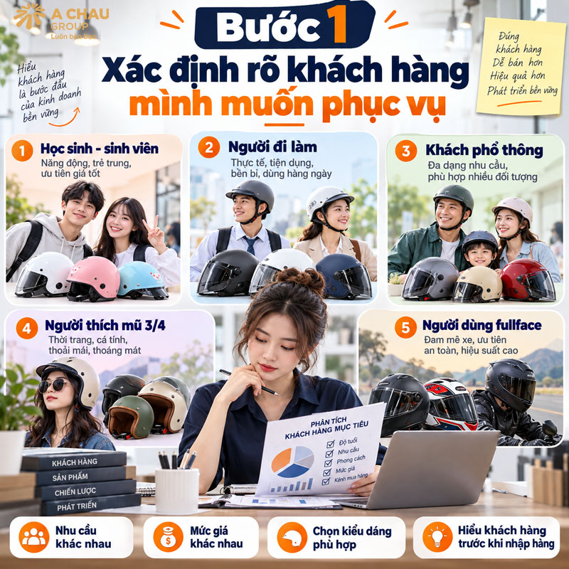 Bước 1: Xác định rõ khách hàng mình muốn phục vụ
