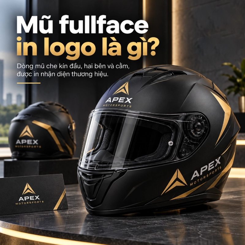 Mũ fullface in logo là gì