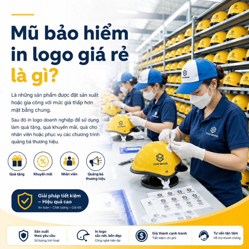 Mũ bảo hiểm in logo giá rẻ là gì?